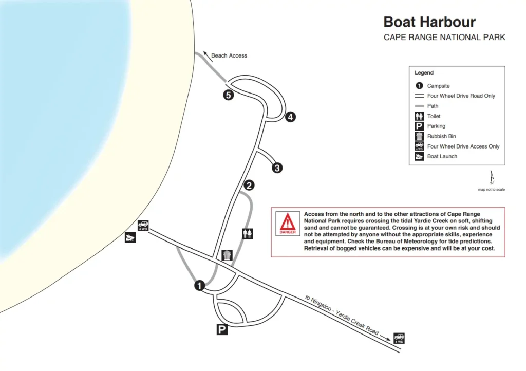 Boat Harbour Cape Range National Park Map