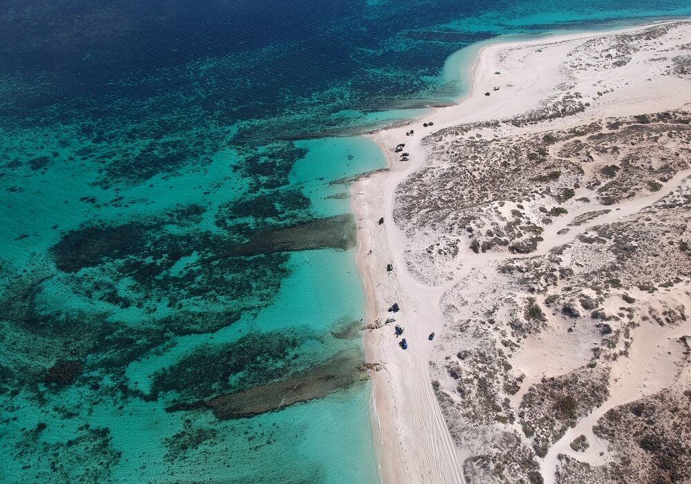 View,From,A,Plane,Of,Ningaloo,Reef,,The,Longest,Fringing
