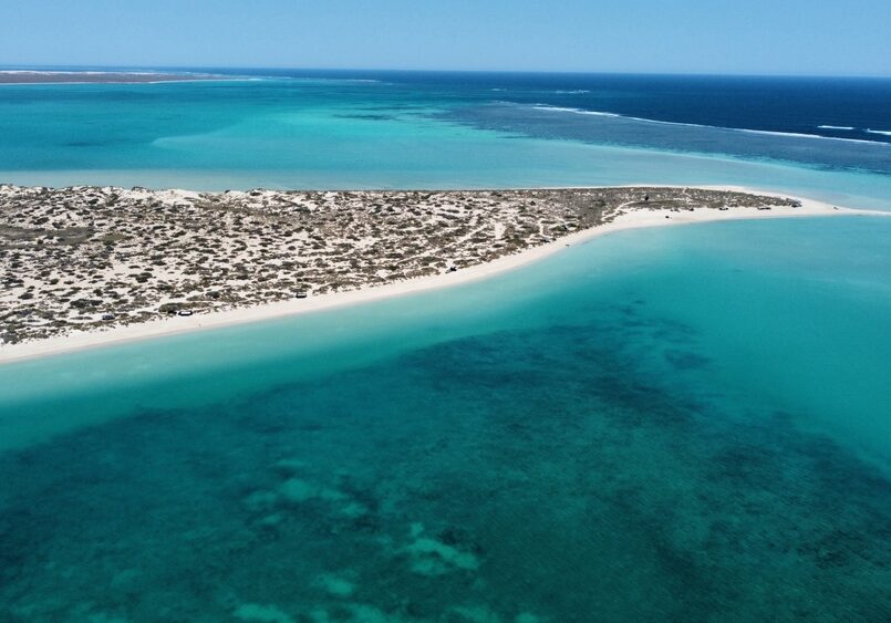 Aerial view of Winderabandi Point on the Ningaloo Coast